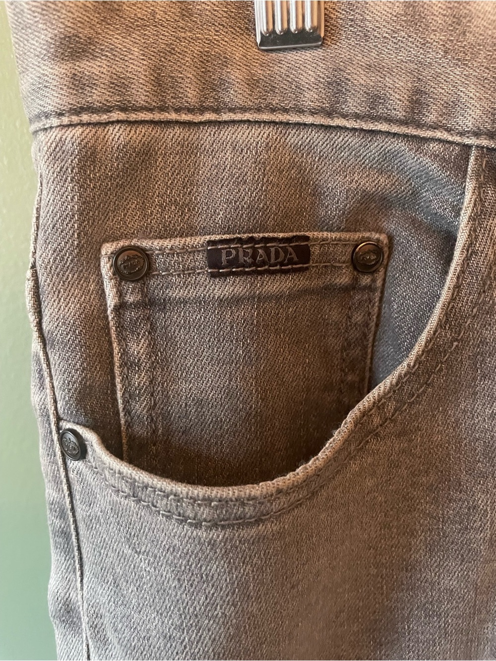 Prada Gray Straight Leg Jeans - Picture 5 of 7
